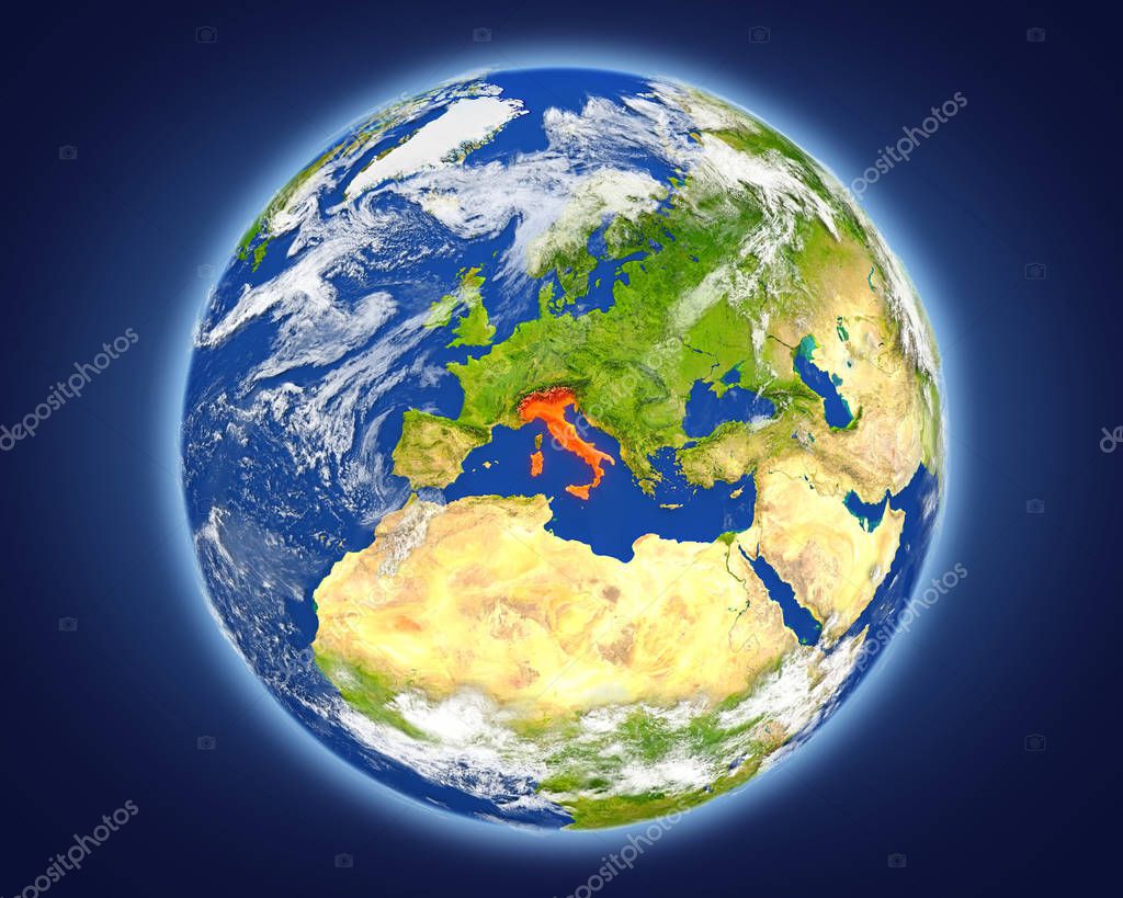 Mappa d'Italia completa stilizzata